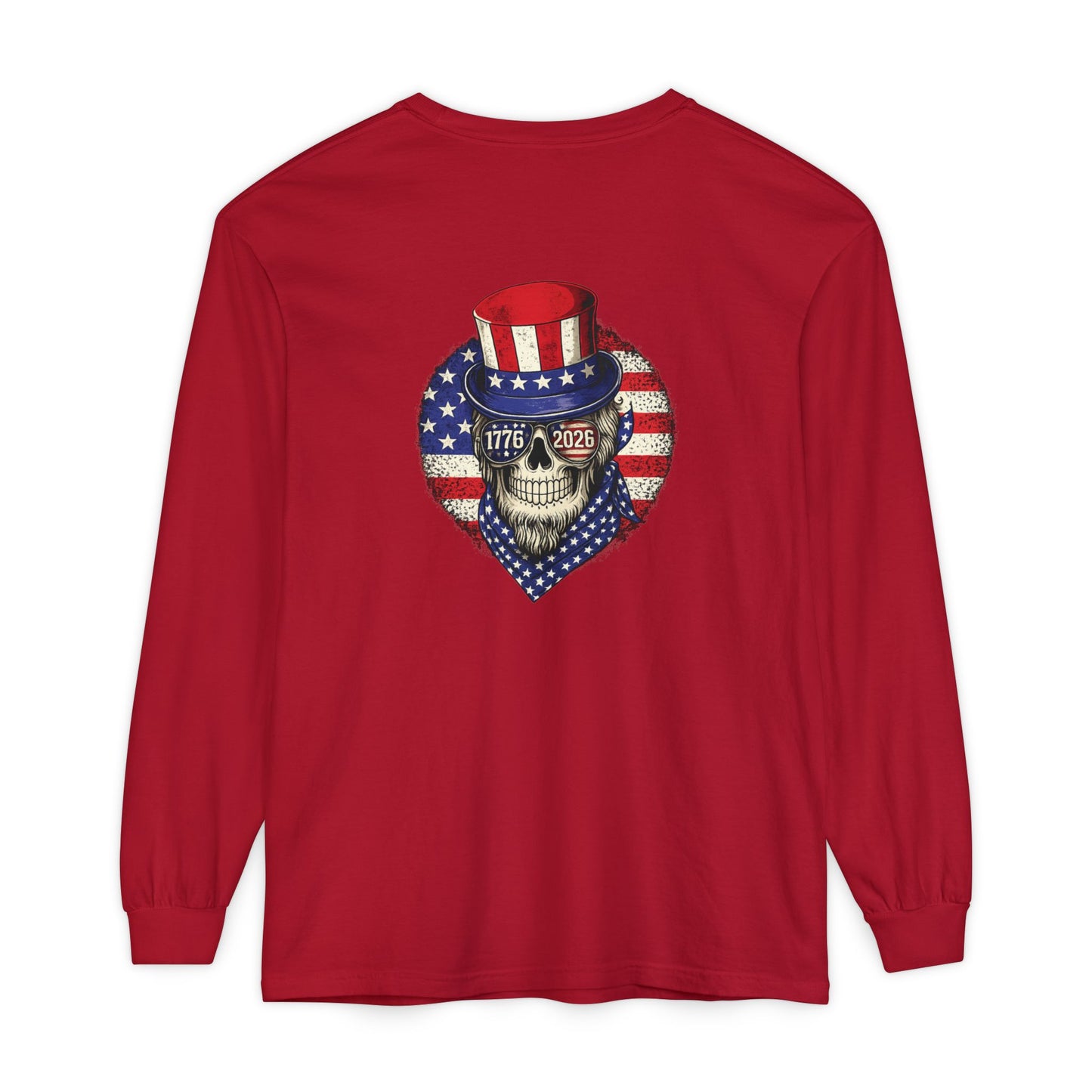 Uncle Sam Skull Long Sleeve Tee