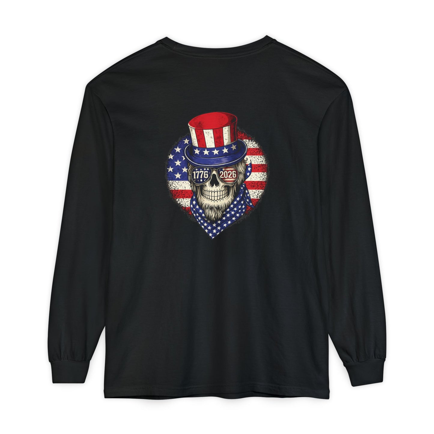Uncle Sam Skull Long Sleeve Tee