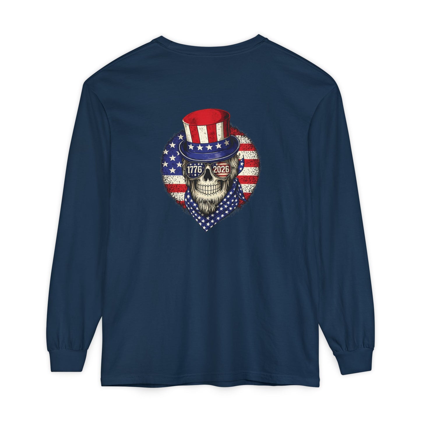 Uncle Sam Skull Long Sleeve Tee
