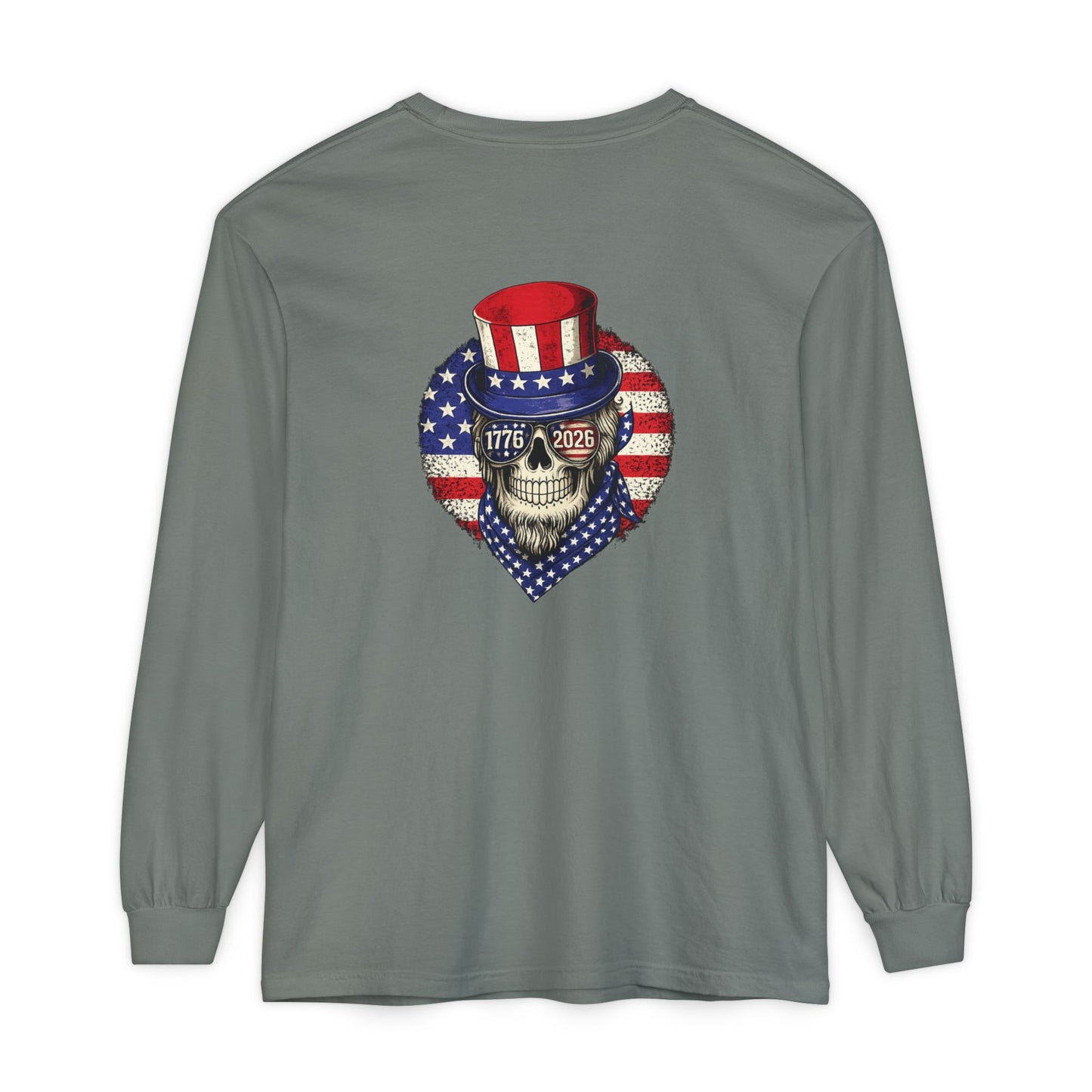 Uncle Sam Skull Long Sleeve Tee